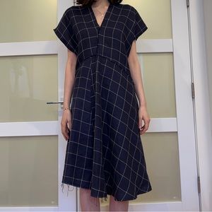 Acne Navy Linen Dress